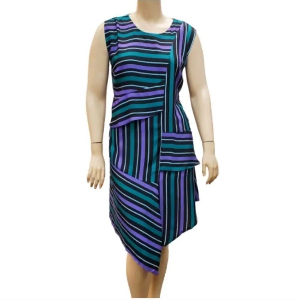 Eloquii Opposing Stripe Dress